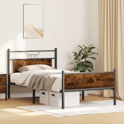 Giroletto senza Materasso Rovere Fumo 107x203 cm in Truciolato | homemem39