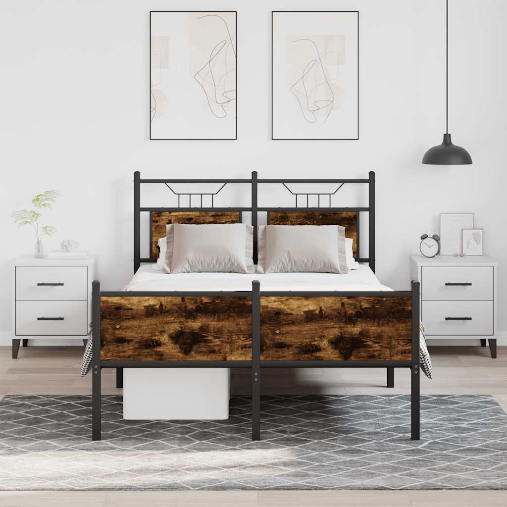 Giroletto senza Materasso Rovere Fumo 120x190 cm in Truciolato