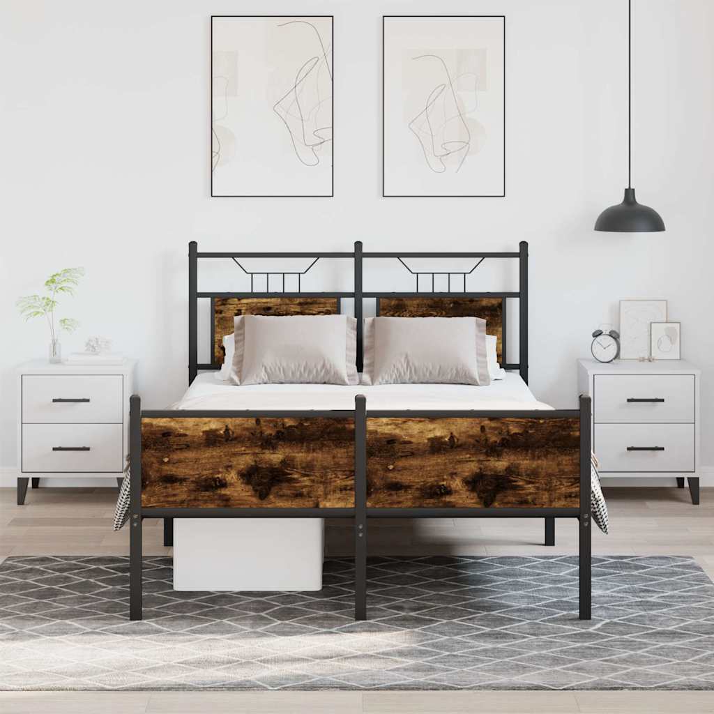 Giroletto senza Materasso Rovere Fumo 120x200 cm in Truciolato