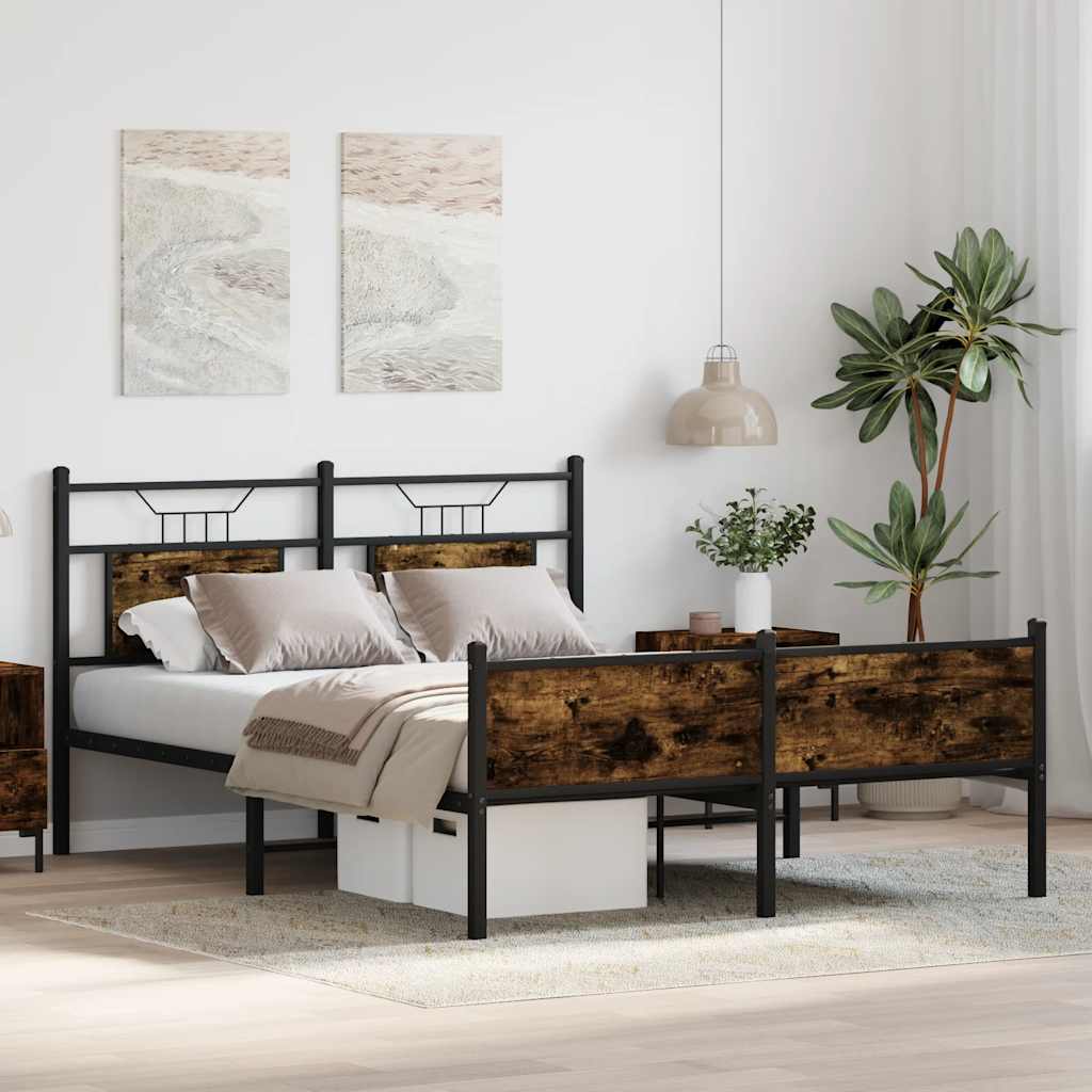 Giroletto senza Materasso Rovere Fumo 137x190 cm in Truciolato | homemem39