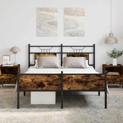 Giroletto senza Materasso Rovere Fumo 140x200 cm in Truciolato