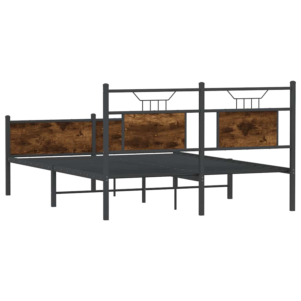 Giroletto senza Materasso Rovere Fumo 140x200 cm in Truciolato