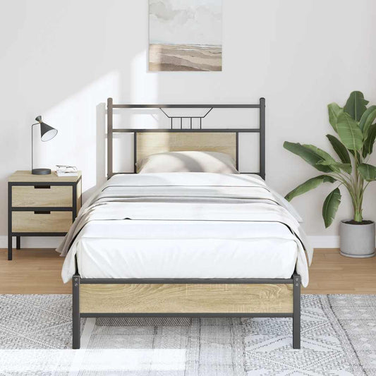 Giroletto senza Materasso Rovere Sonoma 90x200 cm in Truciolato | homemem39