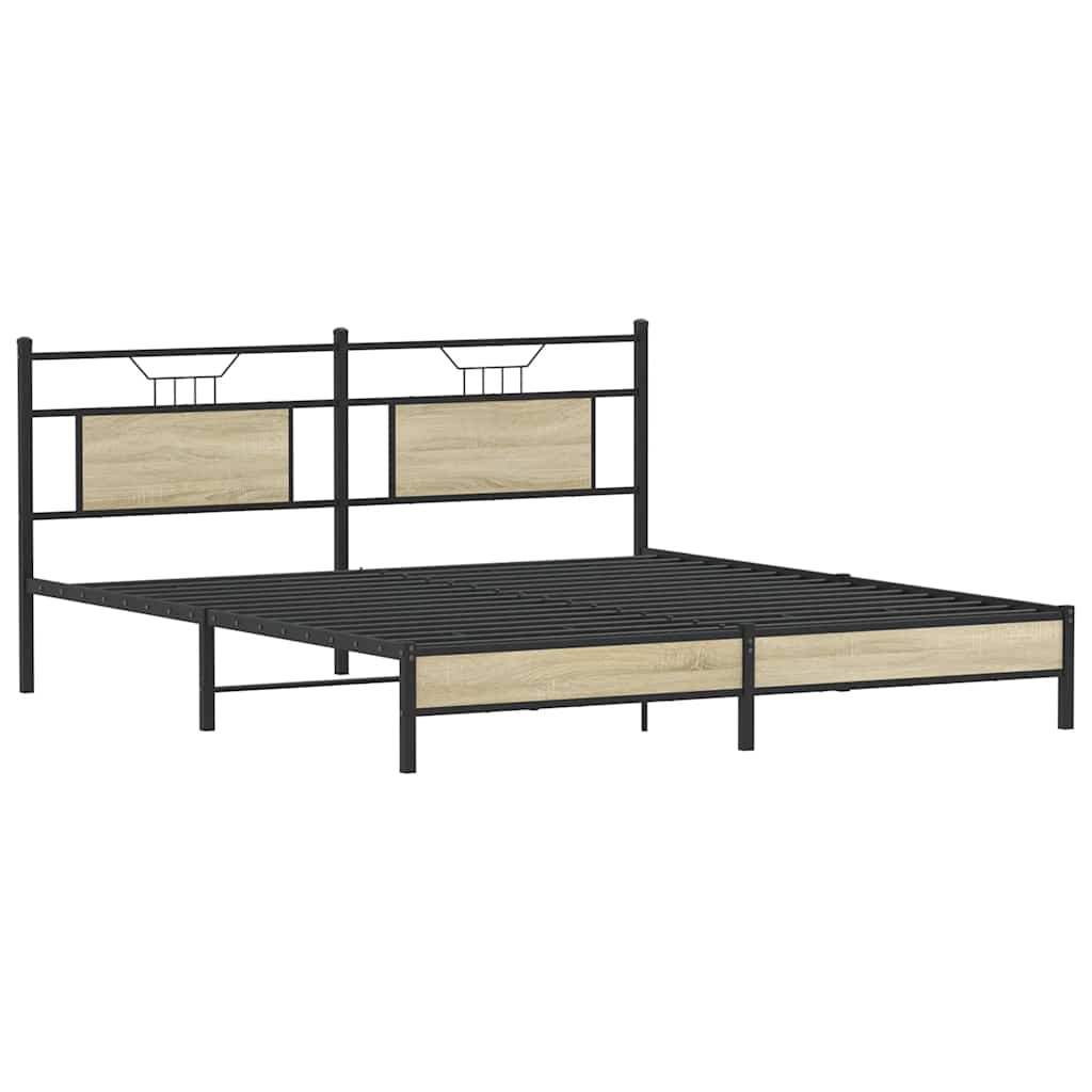 Giroletto senza Materasso Rovere Sonoma 183x203cm in Truciolato