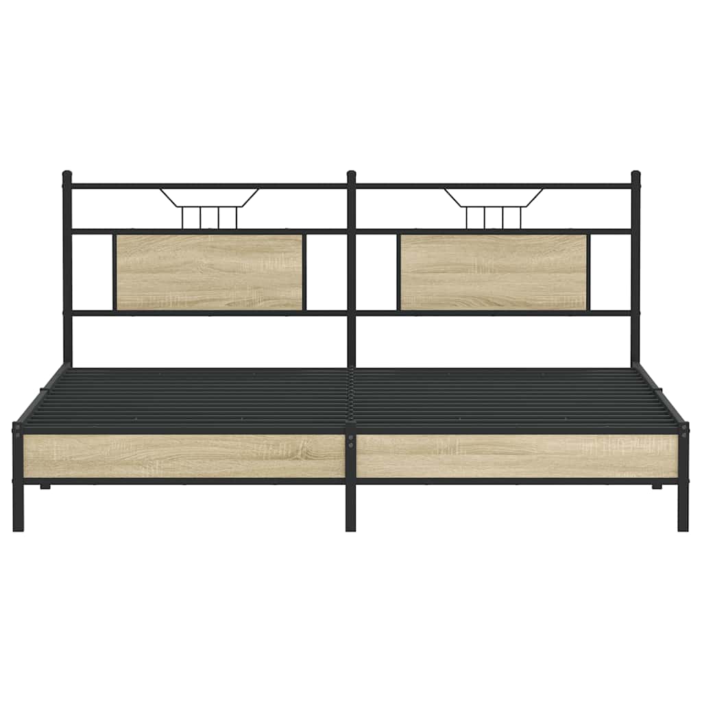 Giroletto senza Materasso Rovere Sonoma 183x203cm in Truciolato - homemem39