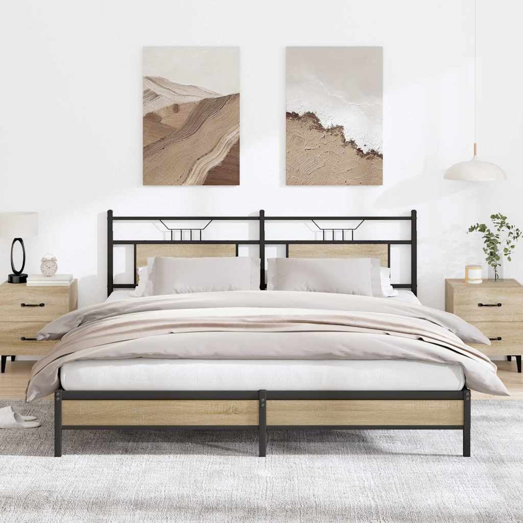 Giroletto senza Materasso Rovere Sonoma 183x203cm in Truciolato