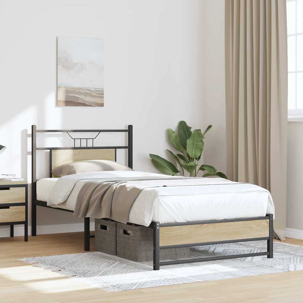 Giroletto senza Materasso Rovere Sonoma 90x200 cm in Truciolato | homemem39