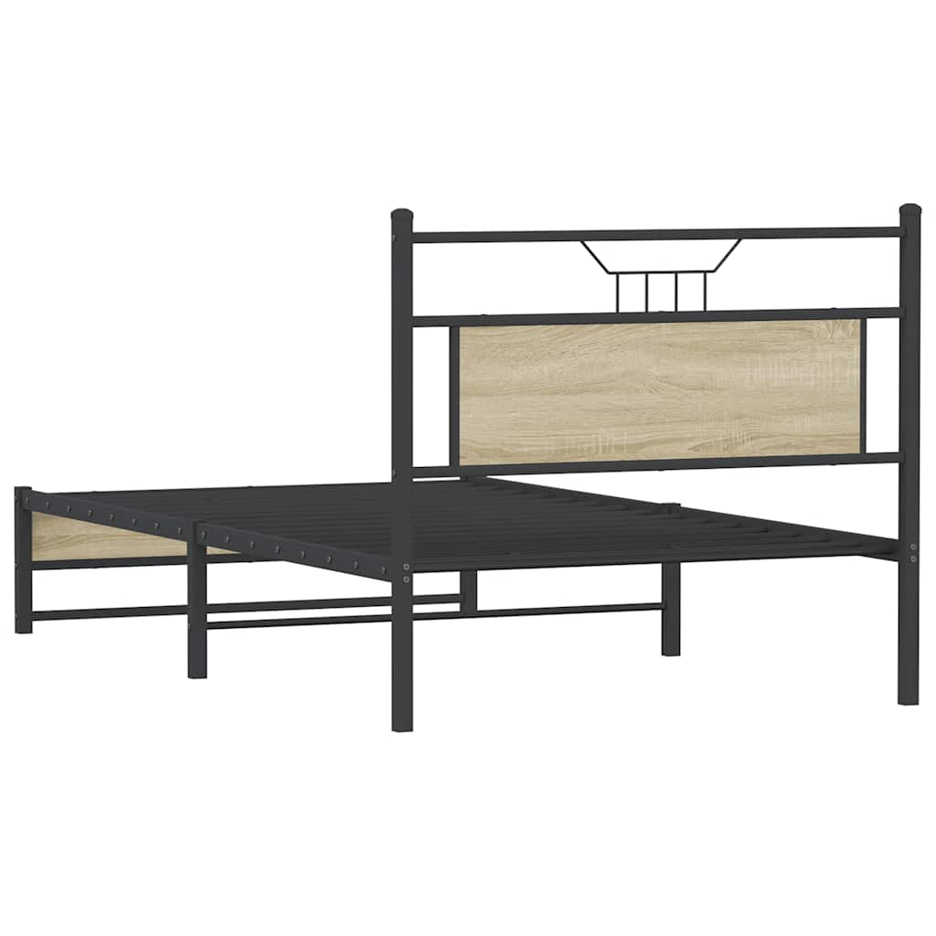 Giroletto senza Materasso Rovere Sonoma 100x190cm in Truciolato