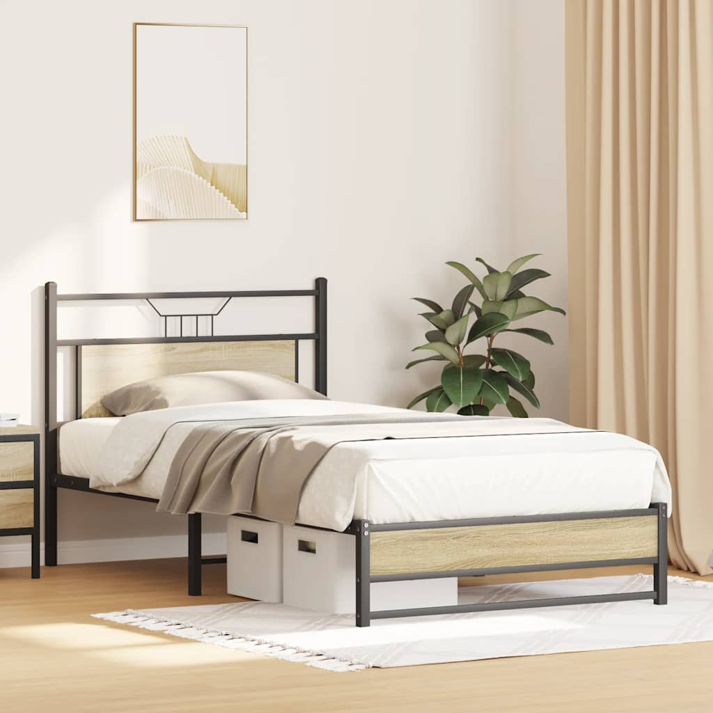 Giroletto senza Materasso Rovere Sonoma 107x203cm in Truciolato | homemem39