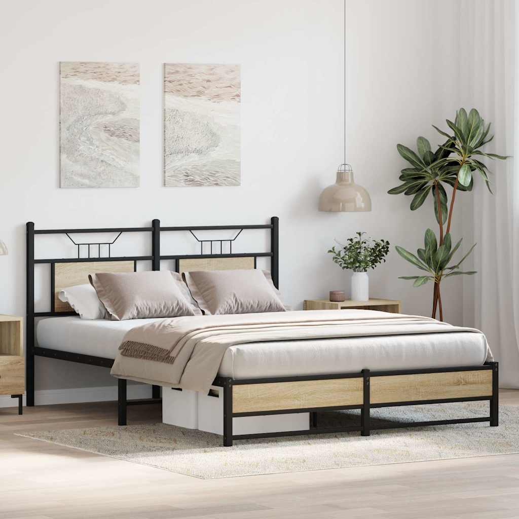 Giroletto senza Materasso Rovere Sonoma 140x200cm in Truciolato | homemem39