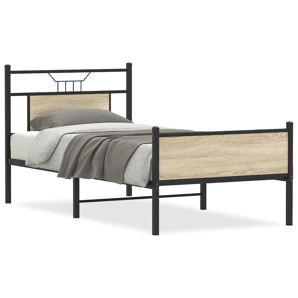 Giroletto senza Materasso Rovere Sonoma 75x190 cm in Truciolato