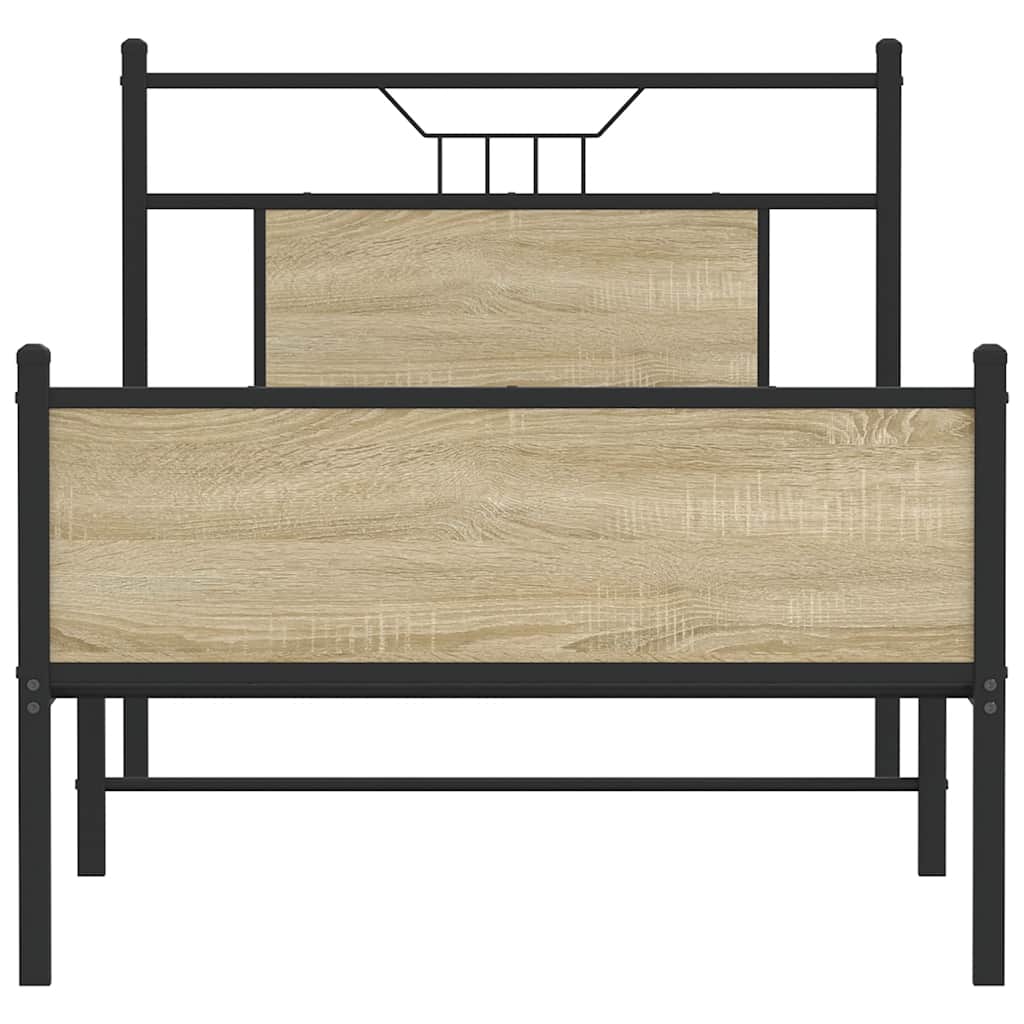 Giroletto senza Materasso Rovere Sonoma 75x190 cm in Truciolato