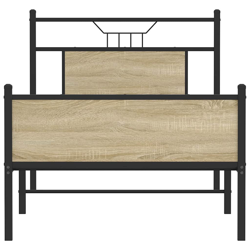 Giroletto senza Materasso Rovere Sonoma 90x200 cm in Truciolato