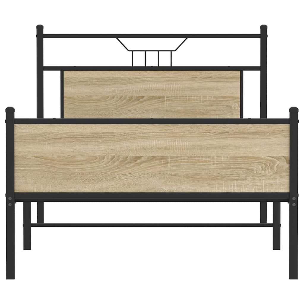 Giroletto senza Materasso Rovere Sonoma 100x190cm in Truciolato