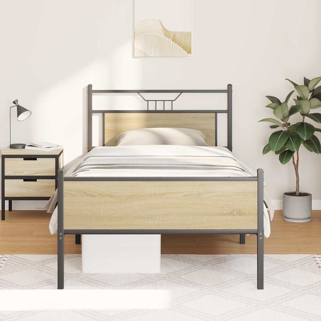 Giroletto senza Materasso Rovere Sonoma 107x203cm in Truciolato