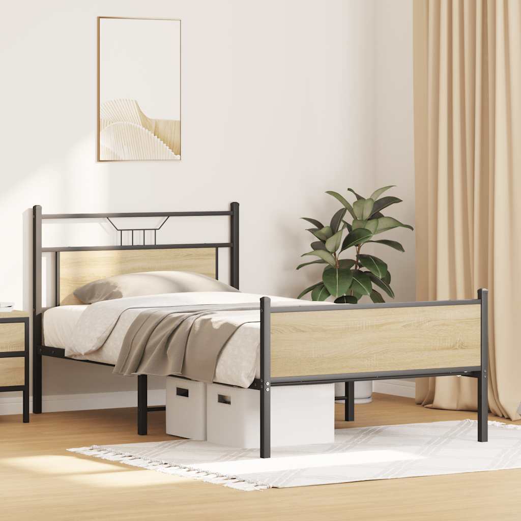 Giroletto senza Materasso Rovere Sonoma 107x203cm in Truciolato | homemem39