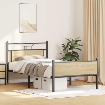 Giroletto senza Materasso Rovere Sonoma 107x203cm in Truciolato | homemem39