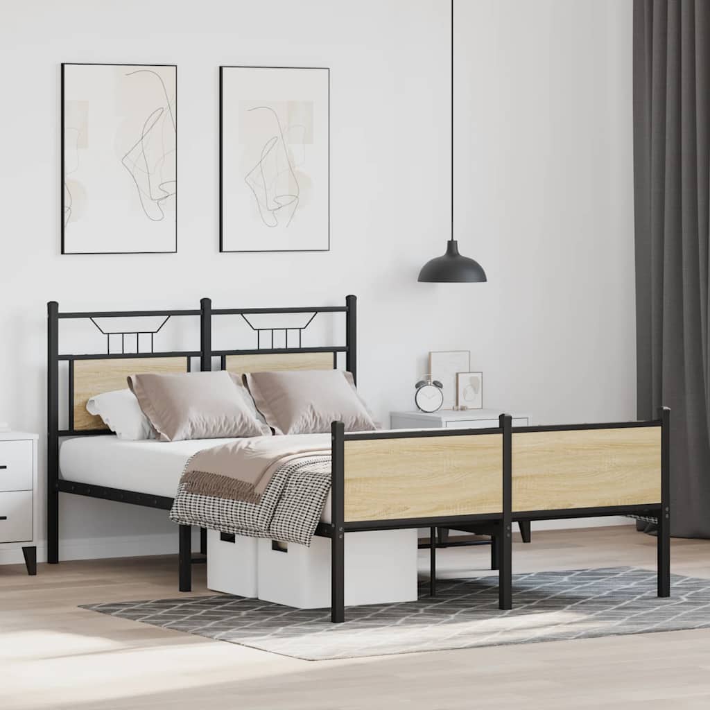 Giroletto senza Materasso Rovere Sonoma 120x190cm in Truciolato | homemem39