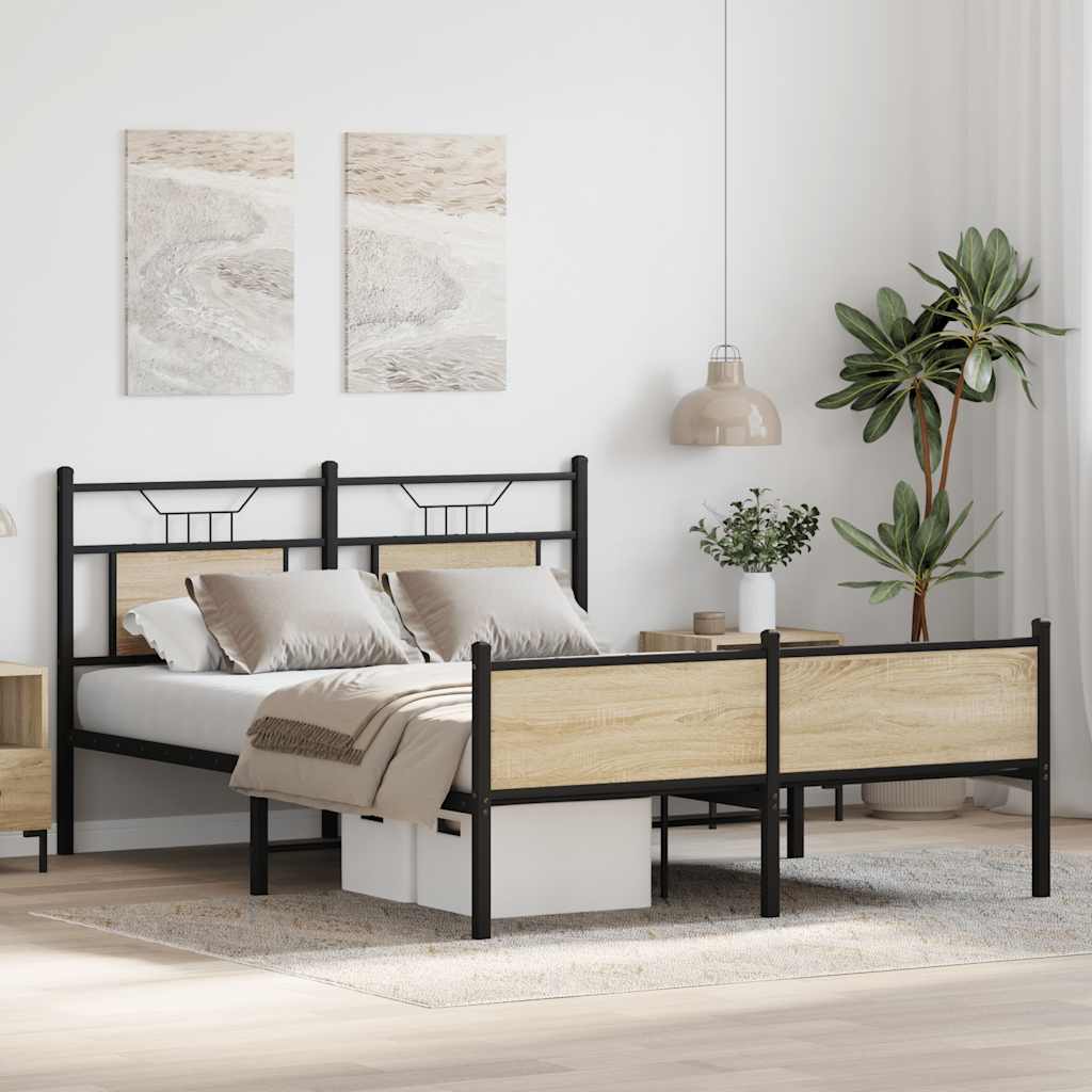 Giroletto senza Materasso Rovere Sonoma 137x190cm in Truciolato | homemem39
