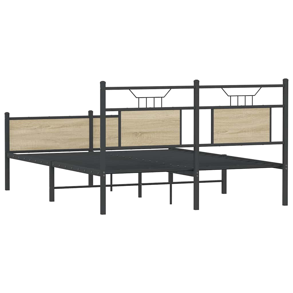 Giroletto senza Materasso Rovere Sonoma 137x190cm in Truciolato