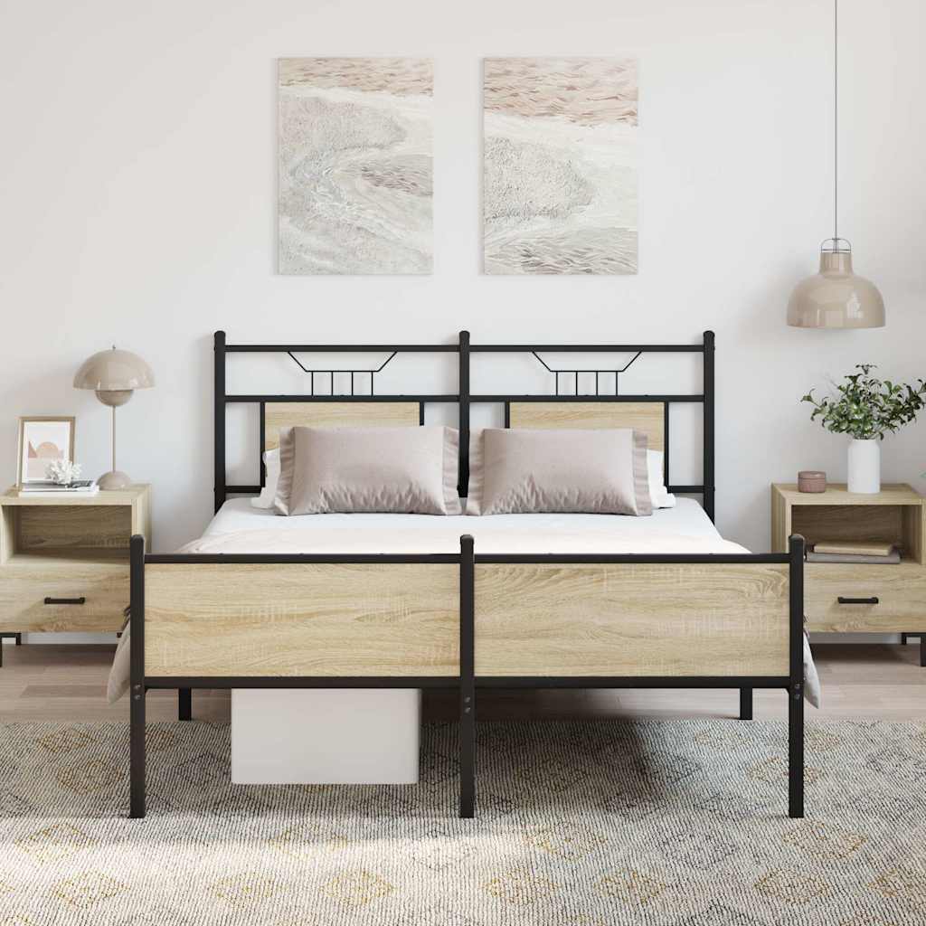 Giroletto senza Materasso Rovere Sonoma 140x190cm in Truciolato