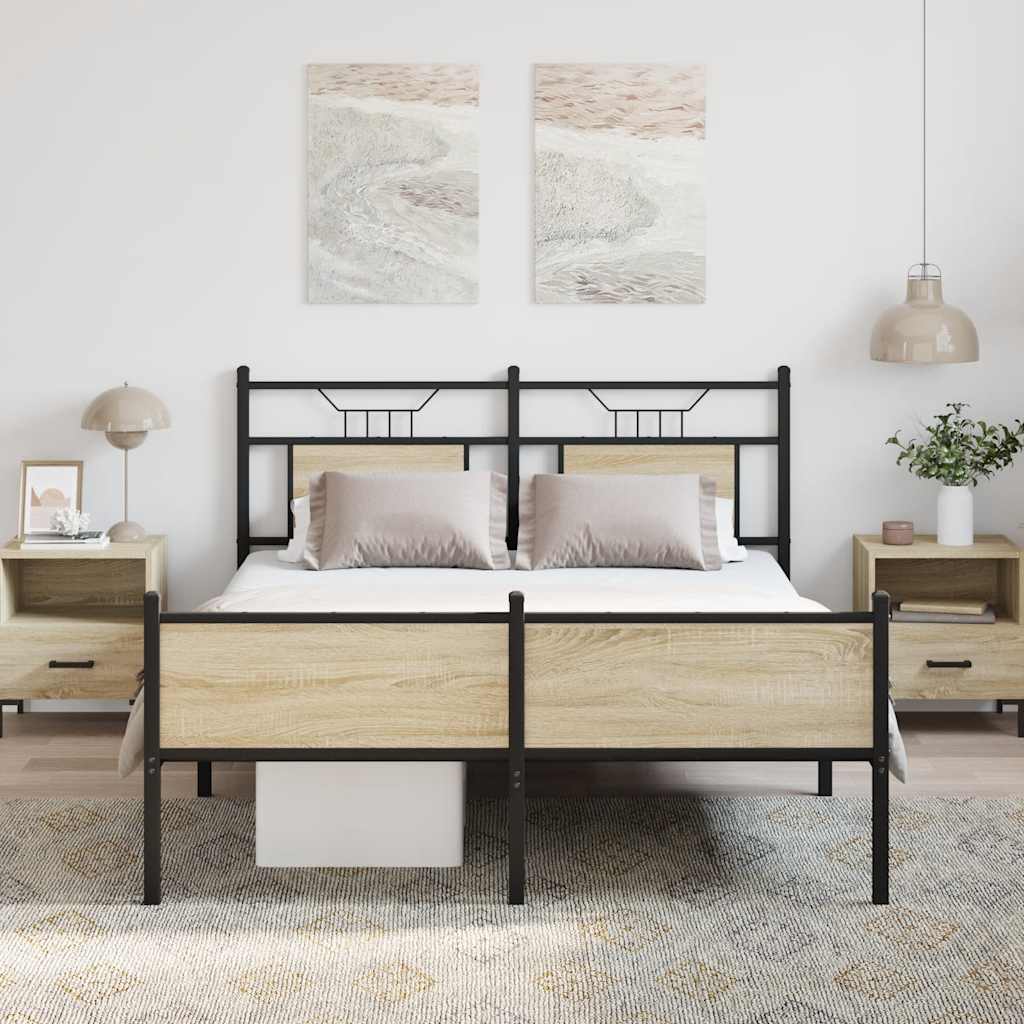 Giroletto senza Materasso Rovere Sonoma 150x200cm in Truciolato
