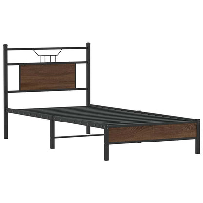 Giroletto senza Materasso Rovere Marrone 75x190cm in Truciolato