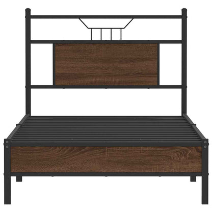 Giroletto senza Materasso Rovere Marrone 75x190cm in Truciolato