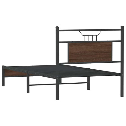 Giroletto senza Materasso Rovere Marrone 80x200cm in Truciolato