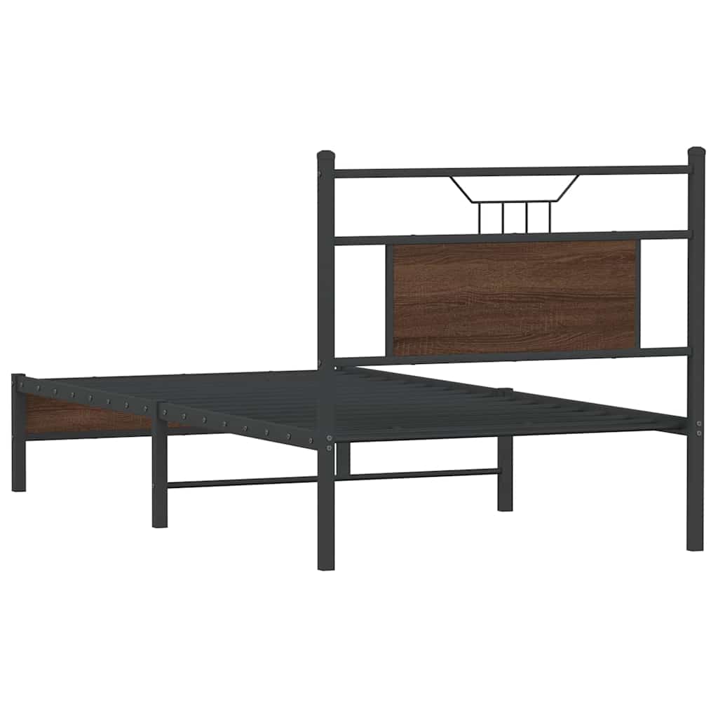 Giroletto senza Materasso Rovere Marrone 90x190cm in Truciolato | homemem39