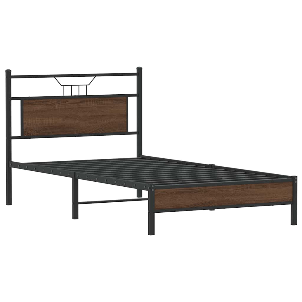 Giroletto senza Materasso Rovere Marrone 100x200 cm Truciolato | homemem39