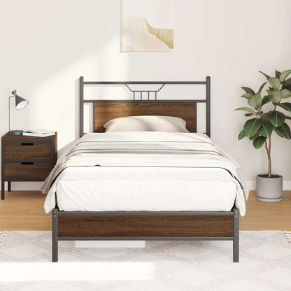 Giroletto senza Materasso Rovere Marrone 100x200 cm Truciolato | homemem39