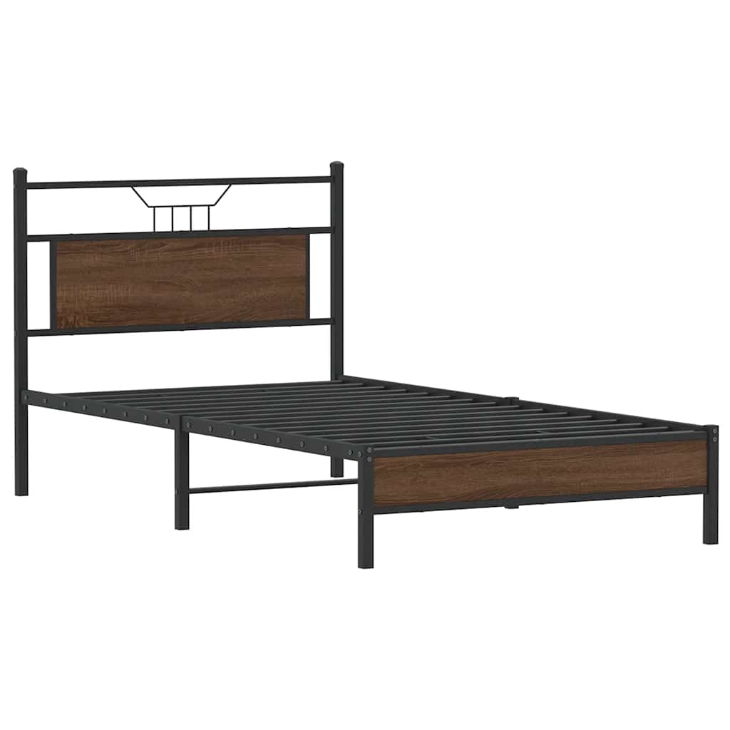 Giroletto senza Materasso Rovere Marrone 107x203 cm Truciolato