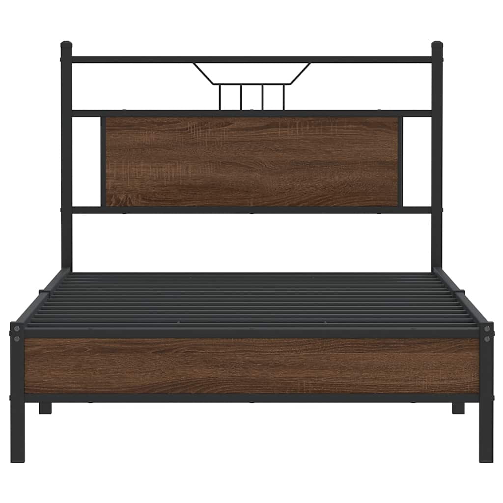 Giroletto senza Materasso Rovere Marrone 107x203 cm Truciolato