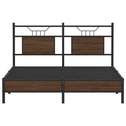 Giroletto senza Materasso Rovere Marrone 140x190 cm Truciolato - homemem39