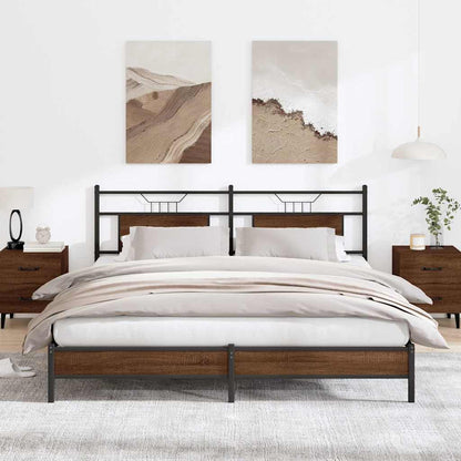 Giroletto senza Materasso Rovere Marrone 183x203 cm Truciolato | homemem39