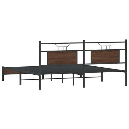 Giroletto senza Materasso Rovere Marrone 183x203 cm Truciolato