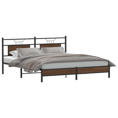 Giroletto senza Materasso Rovere Marrone 183x213 cm Truciolato