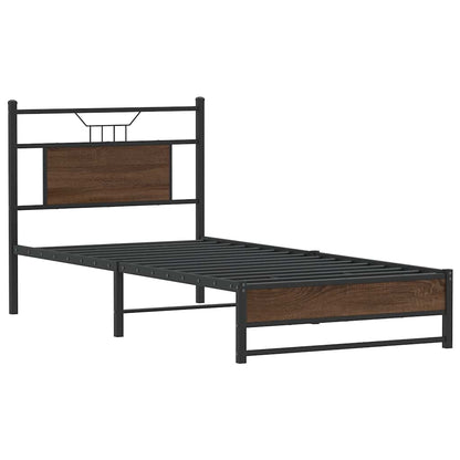 Giroletto senza Materasso Rovere Marrone 75x190cm in Truciolato