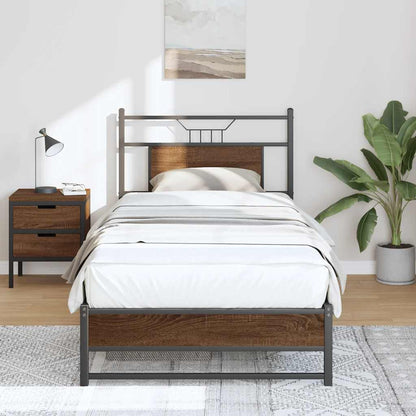 Giroletto senza Materasso Rovere Marrone 75x190cm in Truciolato | homemem39