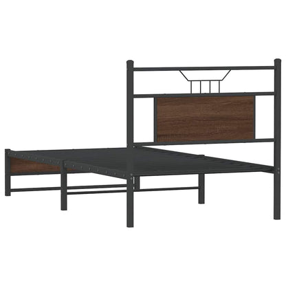 Giroletto senza Materasso Rovere Marrone 75x190cm in Truciolato