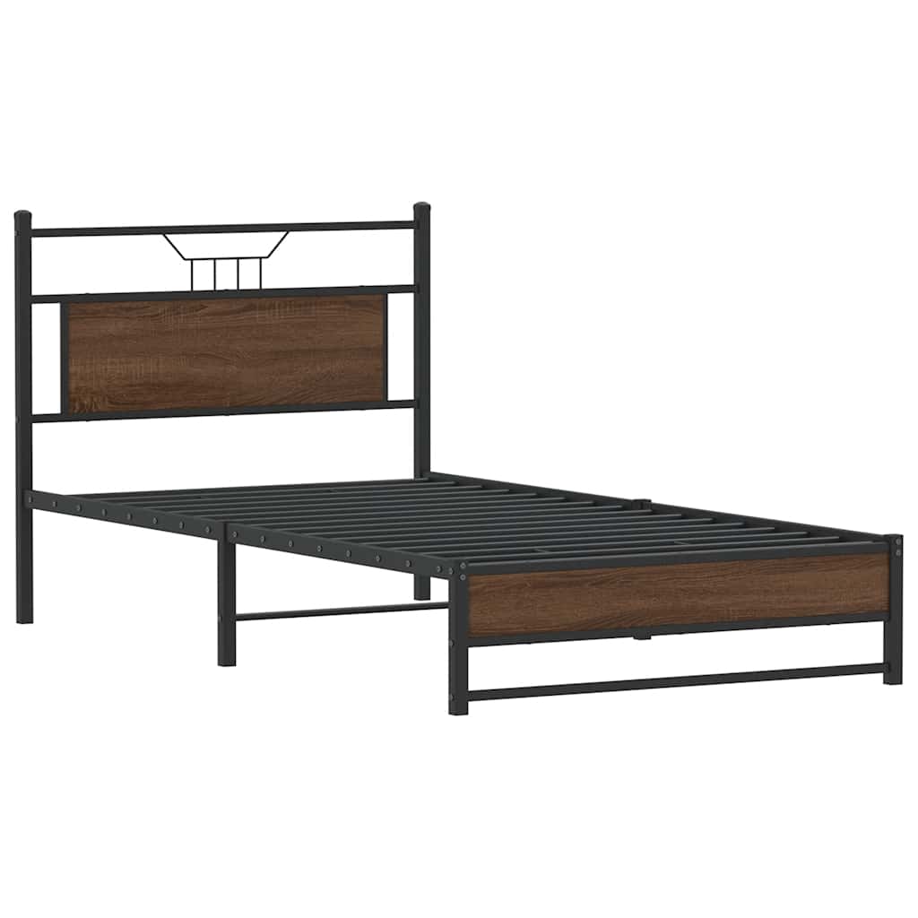 Giroletto senza Materasso Rovere Marrone 107x203 cm Truciolato