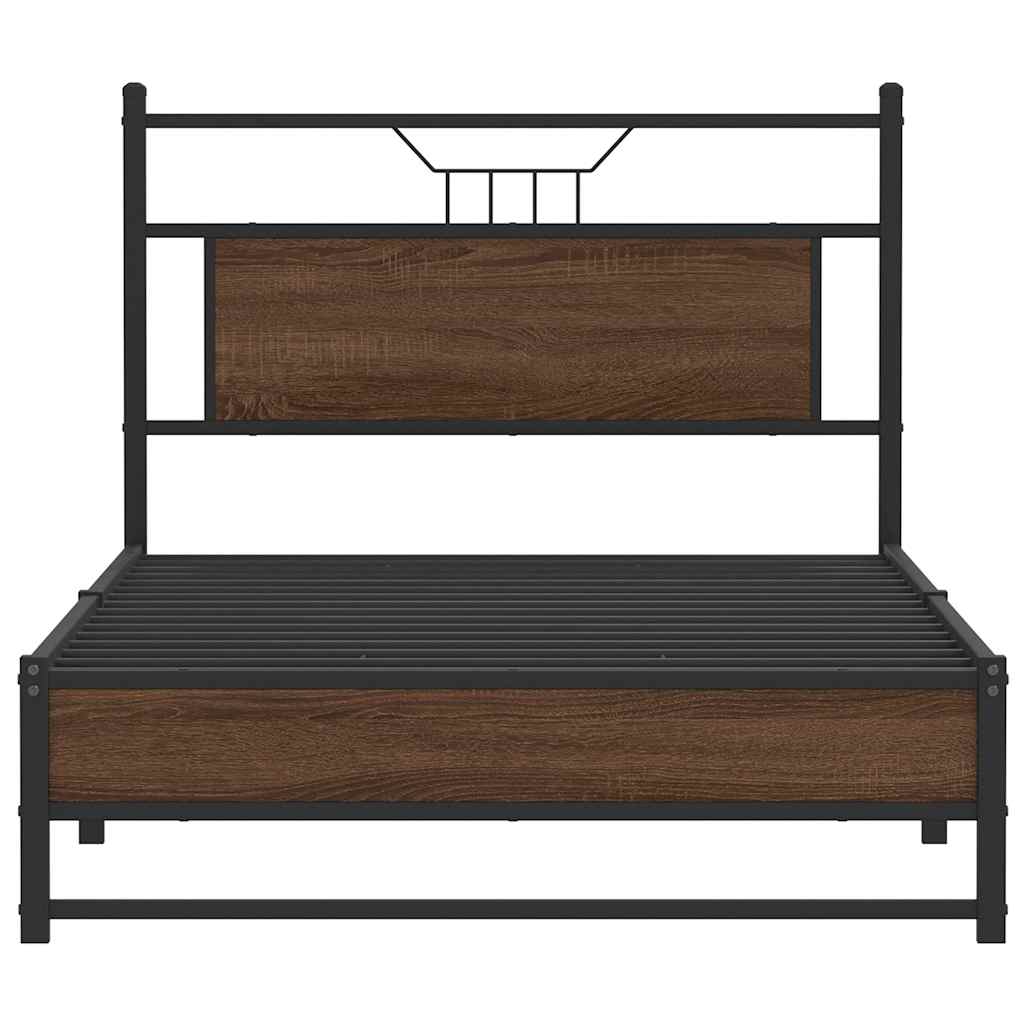 Giroletto senza Materasso Rovere Marrone 107x203 cm Truciolato