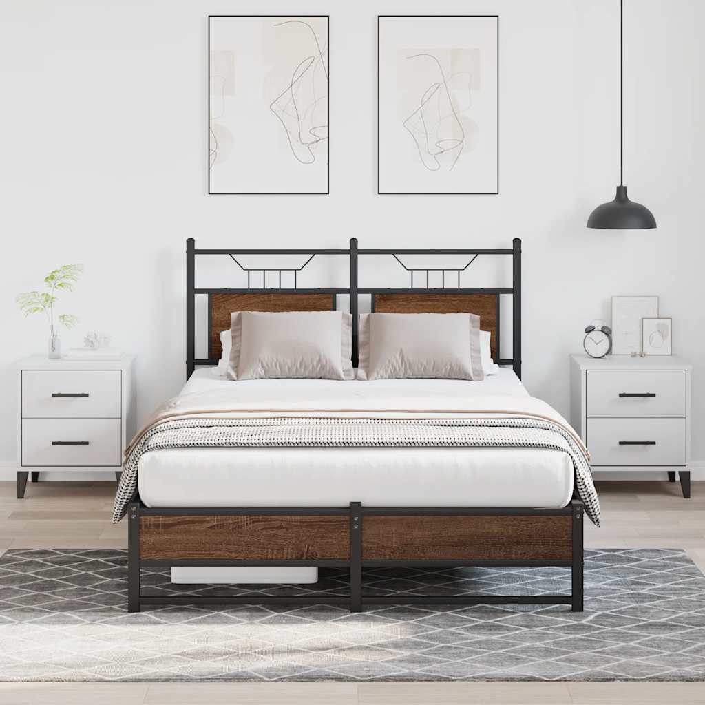 Giroletto senza Materasso Rovere Marrone 120x190 cm Truciolato | homemem39