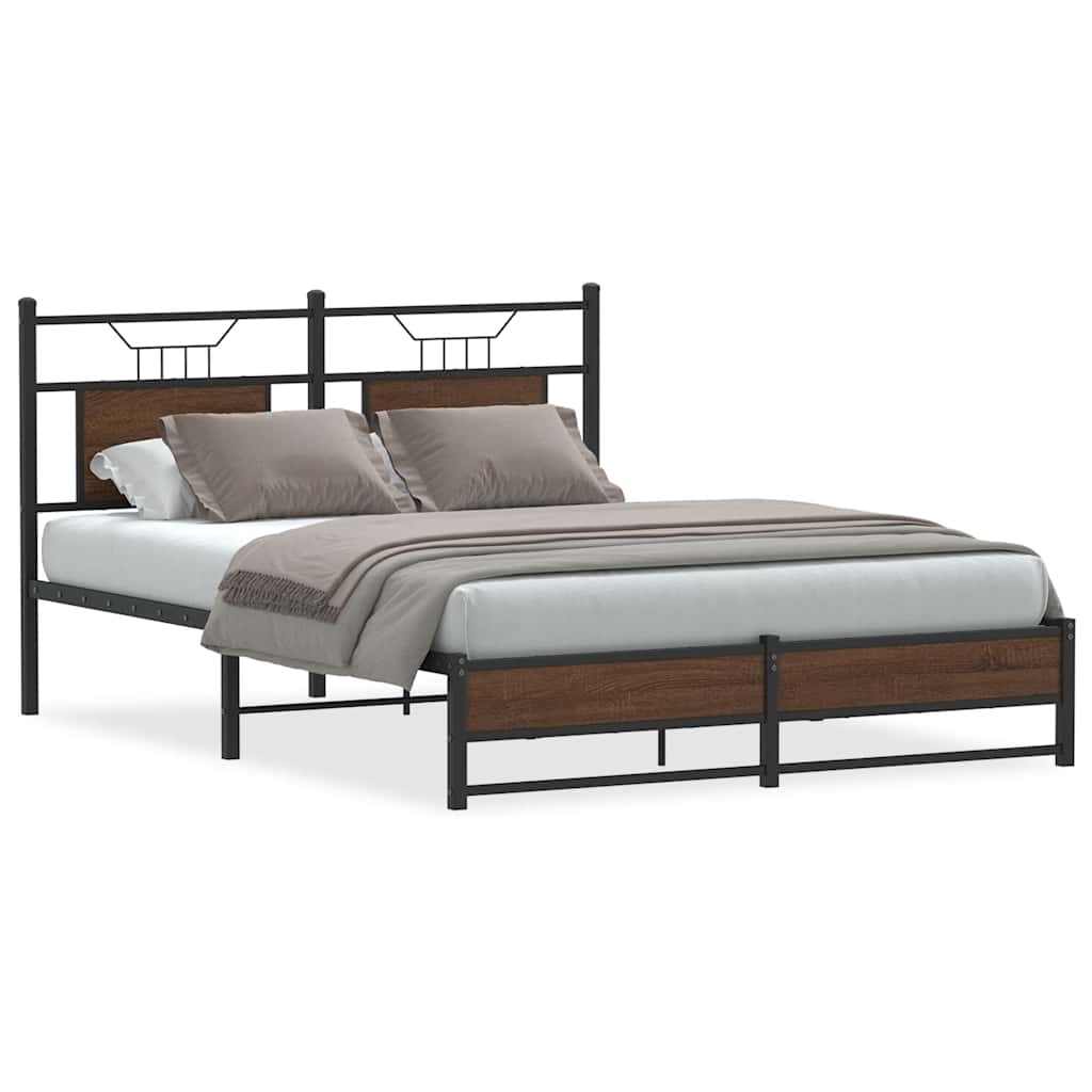 Giroletto senza Materasso Rovere Marrone 140x190 cm Truciolato | homemem39