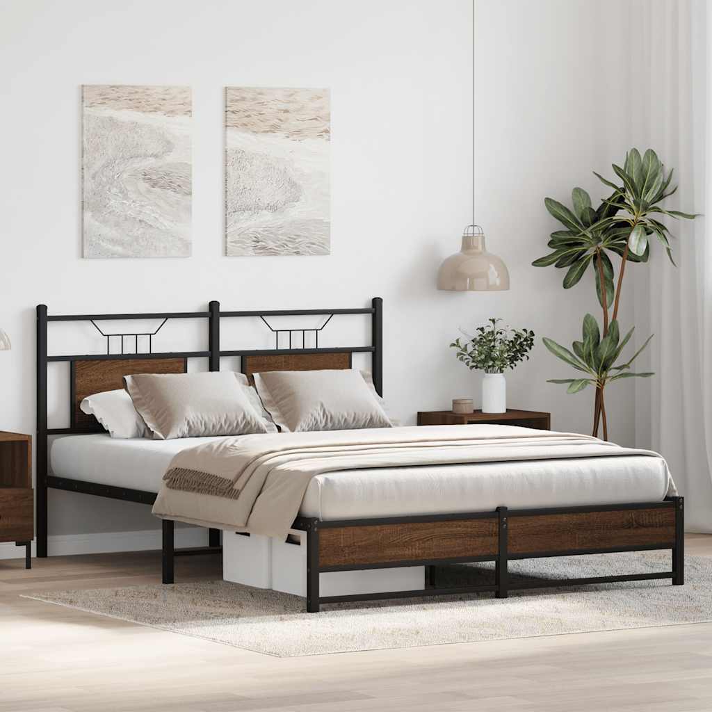 Giroletto senza Materasso Rovere Marrone 140x190 cm Truciolato