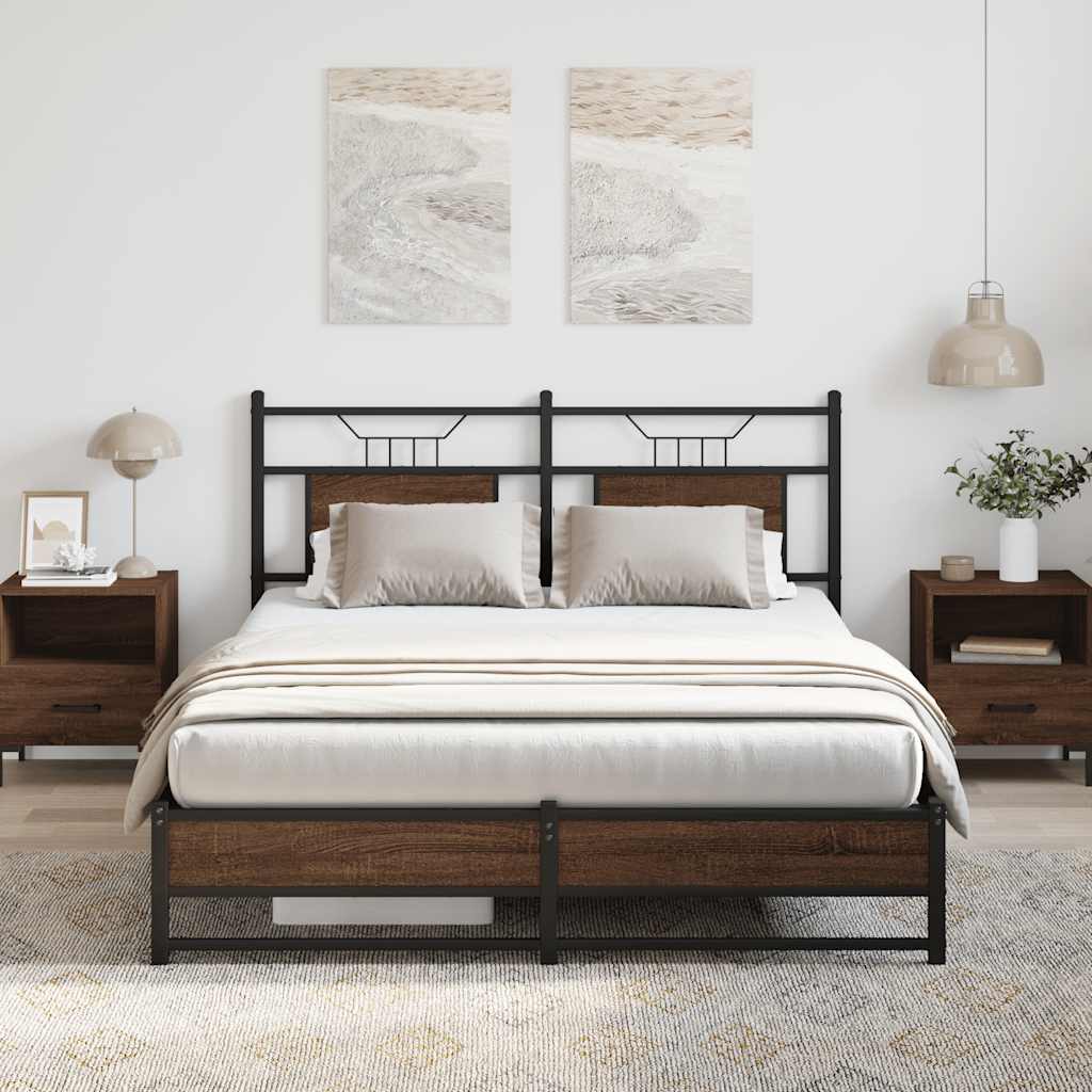 Giroletto senza Materasso Rovere Marrone 150x200 cm Truciolato | homemem39