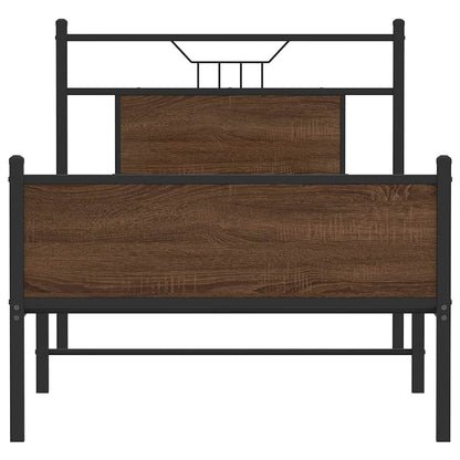 Giroletto senza Materasso Rovere Marrone 75x190cm in Truciolato