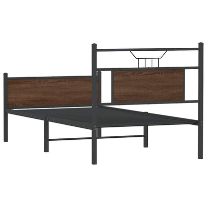 Giroletto senza Materasso Rovere Marrone 80x200cm in Truciolato