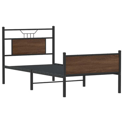 Giroletto senza Materasso Rovere Marrone 90x190cm in Truciolato | homemem39